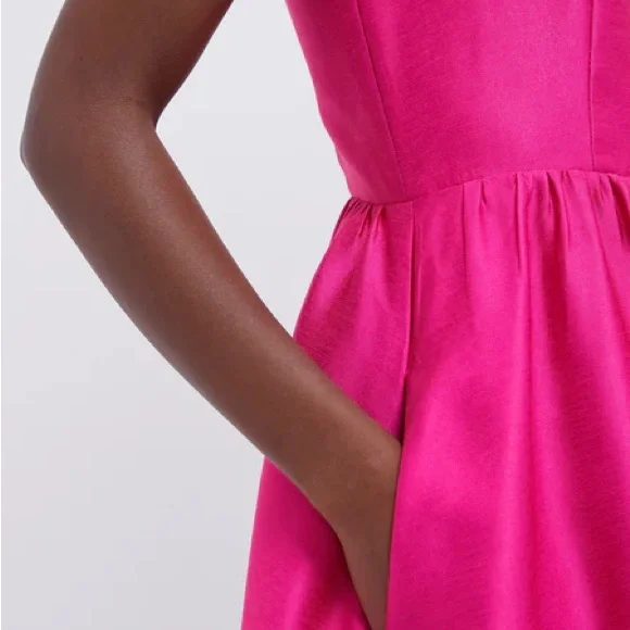 Tuckernuck Hot Pink Dupioni Esme Dress - Picture 5 of 5